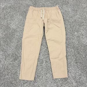Vuori Ripstop Khaki Drawstring Pants, Size Large (L), Pre-loved, Organic Cotton